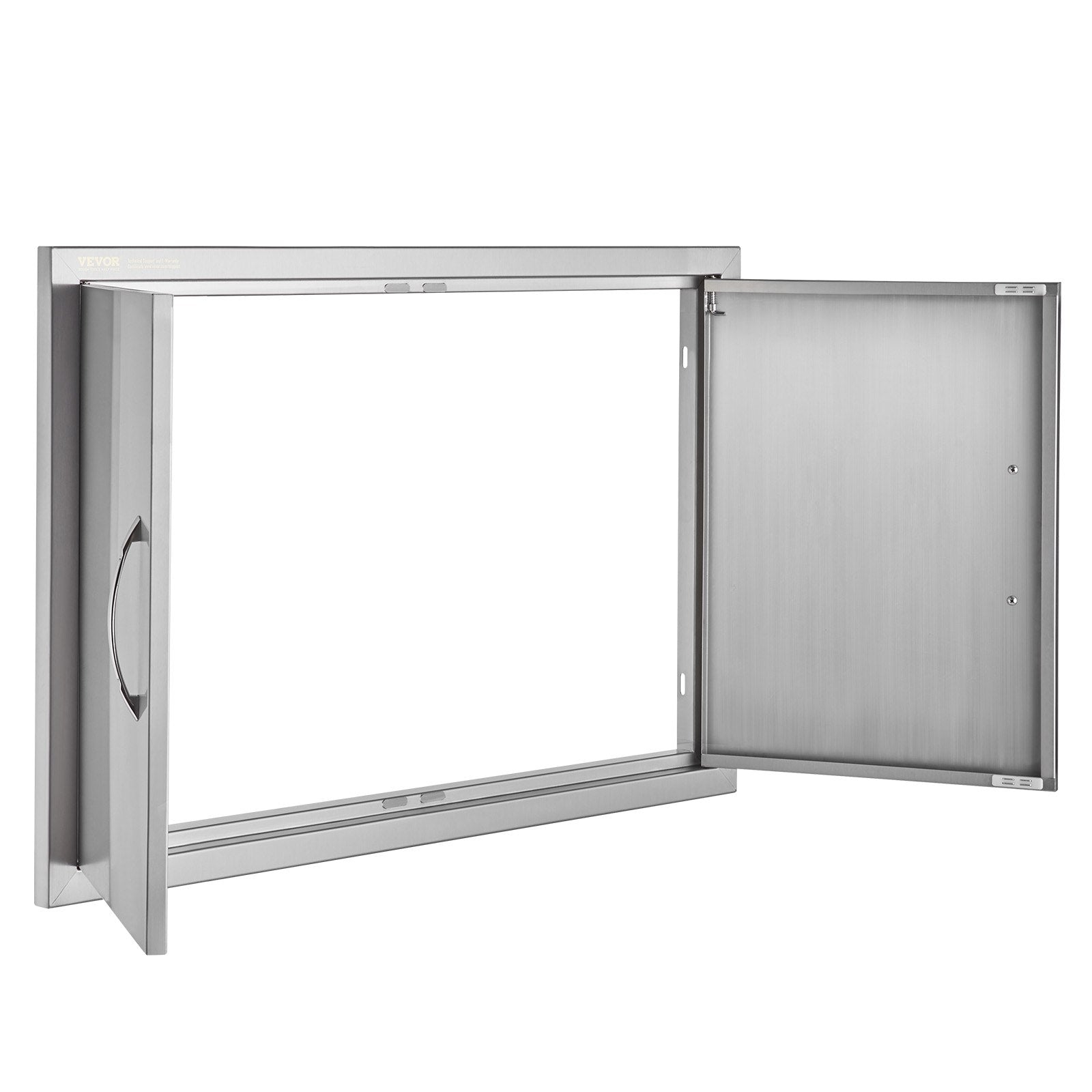 VEVOR BBQ Access Door, 33W x 22H Inch Double Outdoor Kitchen Door, Stainless Steel Flush Mount Door, Wall Vertical Door with Handles, for BBQ Island, Grilling Station, Outside Cabinet 
