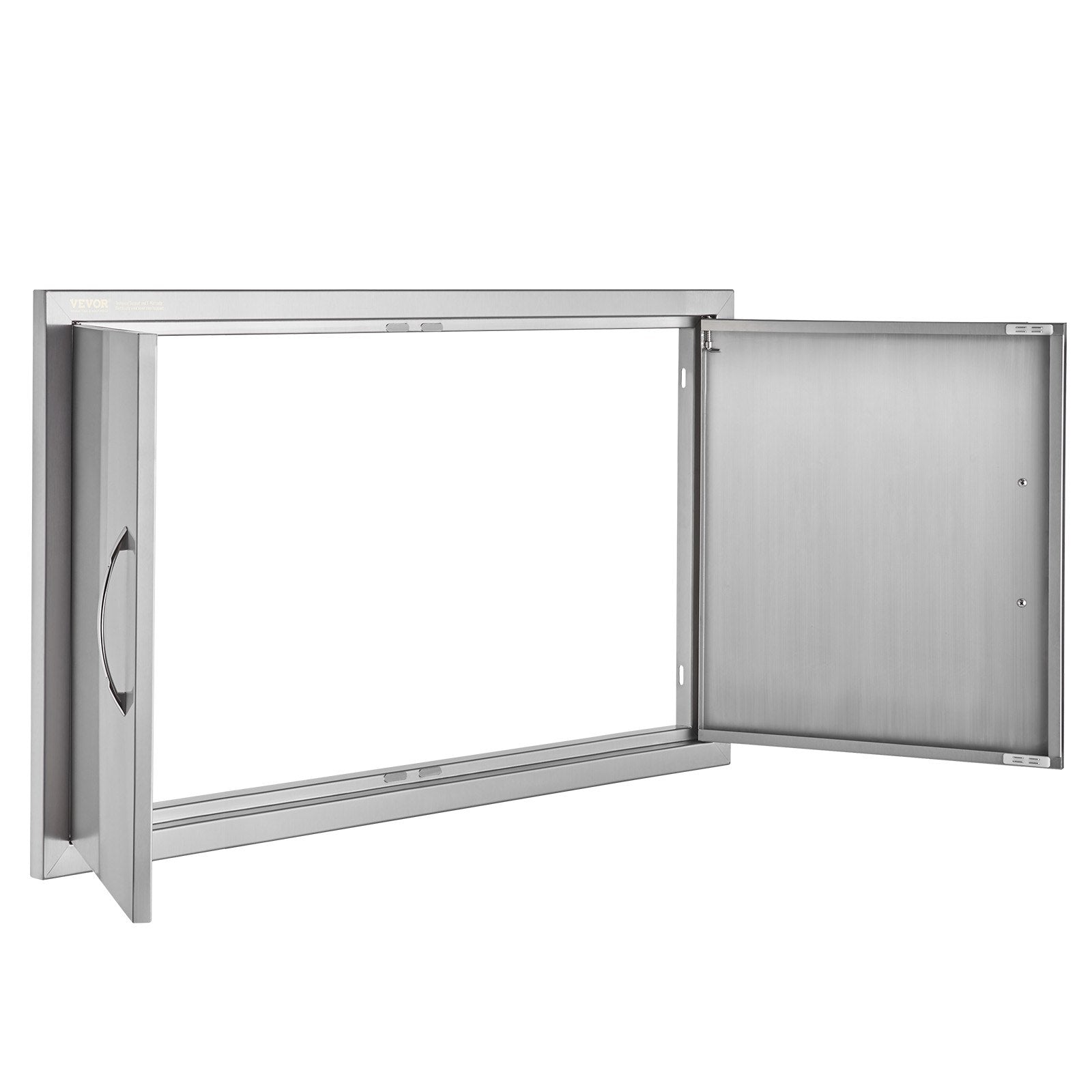 VEVOR BBQ Access Door, 36W x 21H Inch Double Outdoor Kitchen Door, Stainless Steel Flush Mount Door, Wall Vertical Door with Handles, for BBQ Island, Grilling Station, Outside Cabinet 