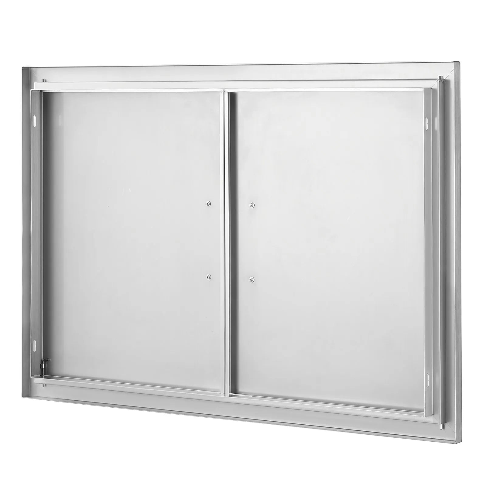 VEVOR BBQ Access Door, 36W x 24H Inch Double Outdoor Kitchen Door, Stainless Steel Flush Mount Door, Wall Vertical Door with Handles, for BBQ Island, Grilling Station, Outside Cabinet