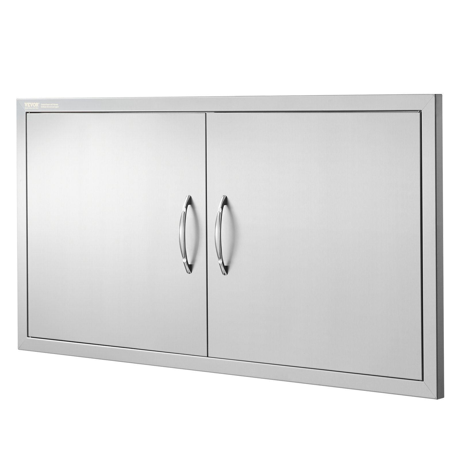 VEVOR BBQ Access Door, 42W x 21H Inch Double Outdoor Kitchen Door, Stainless Steel Flush Mount Door, Wall Vertical Door with Handles, for BBQ Island, Grilling Station, Outside Cabinet 