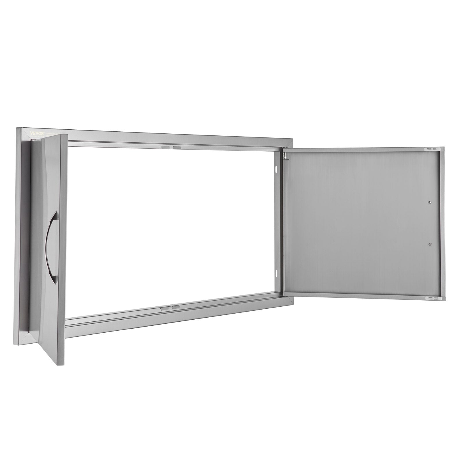 VEVOR BBQ Access Door, 42W x 21H Inch Double Outdoor Kitchen Door, Stainless Steel Flush Mount Door, Wall Vertical Door with Handles, for BBQ Island, Grilling Station, Outside Cabinet 