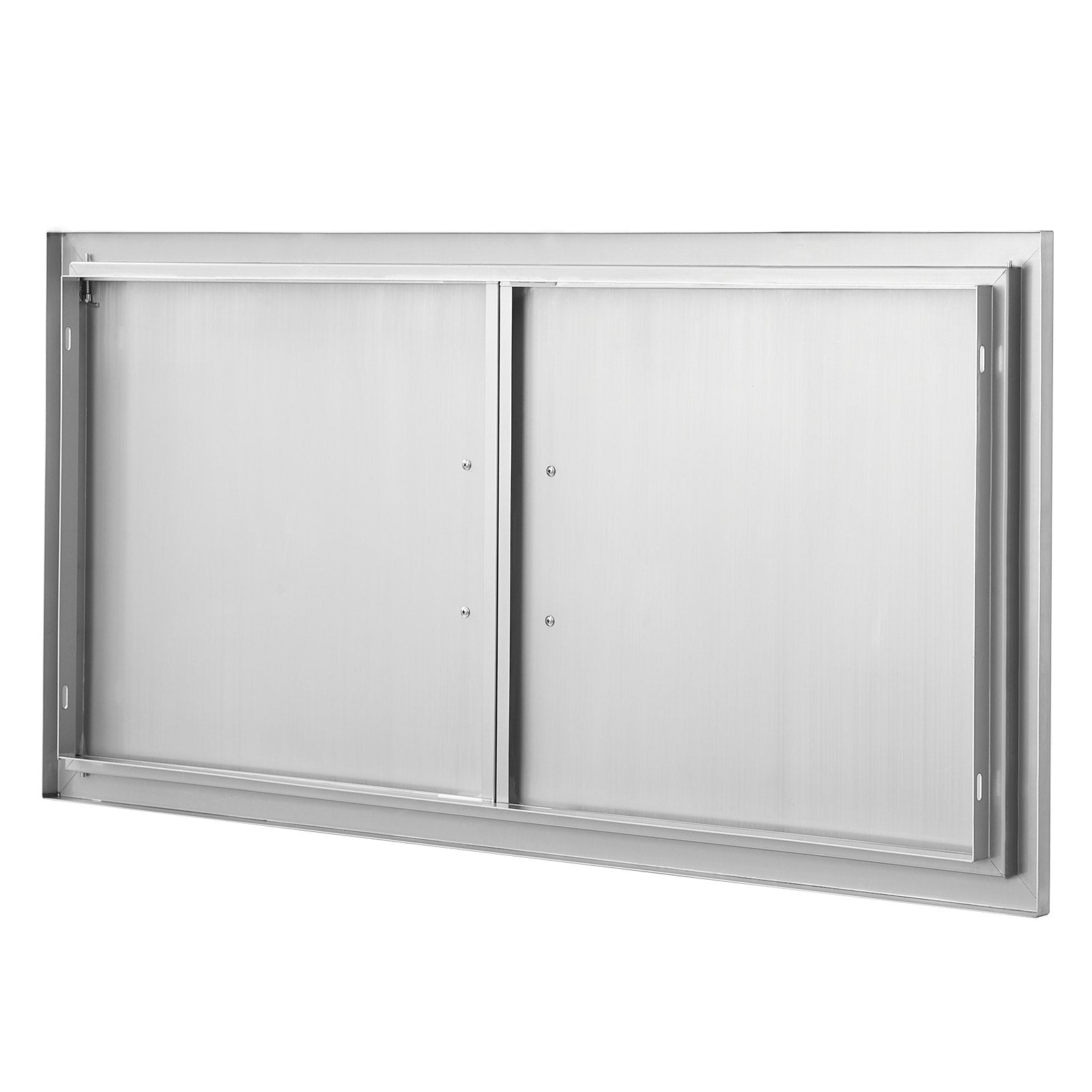 VEVOR BBQ Access Door, 42W x 21H Inch Double Outdoor Kitchen Door, Stainless Steel Flush Mount Door, Wall Vertical Door with Handles, for BBQ Island, Grilling Station, Outside Cabinet 
