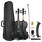 VEVOR Violin 4/4 Size Fiddle Set Solidwood for Beginners with Case Rosin Black