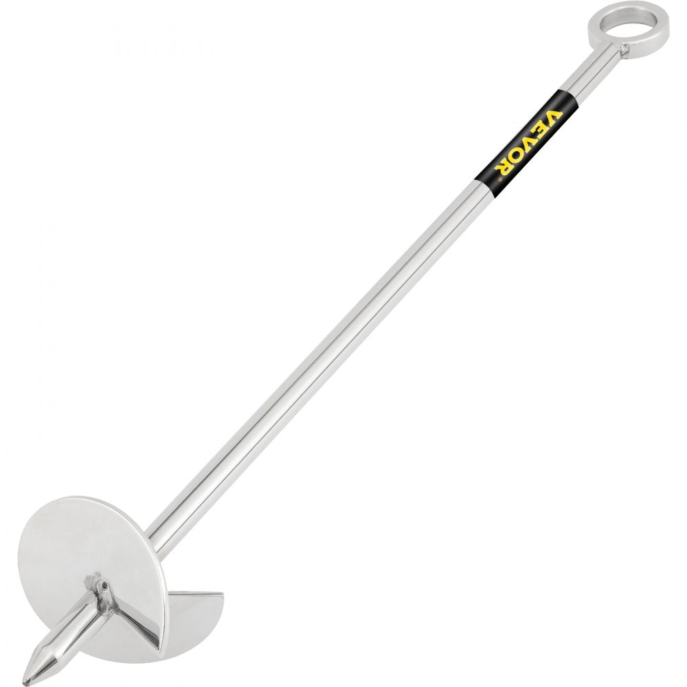 VEVOR Sand Anchor, 18" Length Auger to the Beach and Sandbar, 316 Stainless Steel Screw Anchor w/ Removable Handle, Bungee Line & Carry Bag, for Jet Ski PWC Pontoon Kayak 