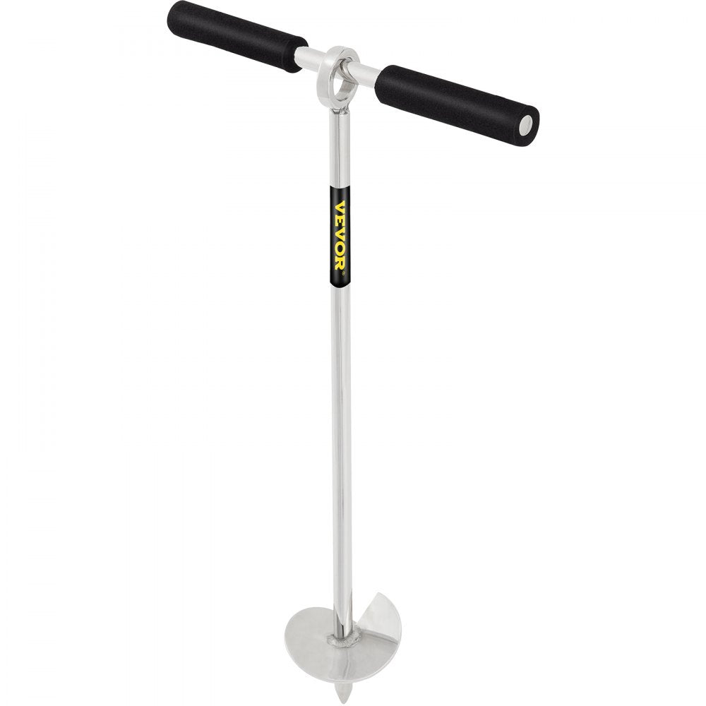 VEVOR Sand Anchor, 18" Length Auger to the Beach and Sandbar, 316 Stainless Steel Screw Anchor w/ Removable Handle, Bungee Line & Carry Bag, for Jet Ski PWC Pontoon Kayak 