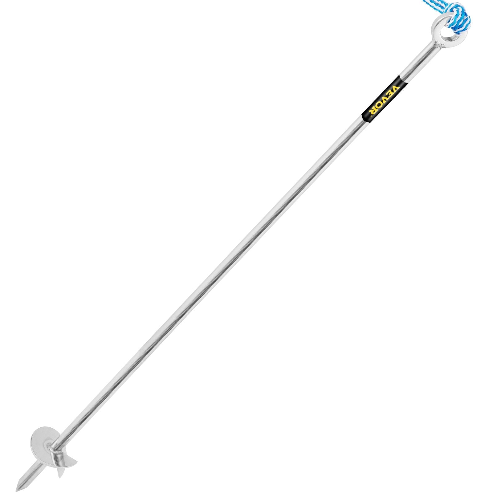 VEVOR Sand Anchor, 36" Length Auger to the Beach and Sandbar, 316 Stainless Steel Screw Anchor w/ Removable Handle, Bungee Line & Carry Bag, for Jet Ski PWC Pontoon Kayak 