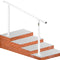 VEVOR Outdoor Stair Railing Kit, 5 FT Handrails 0-5 Steps, Adjustable Angle White Aluminum Stair Hand Rail for The Elderly, Handrails for Outdoor Steps