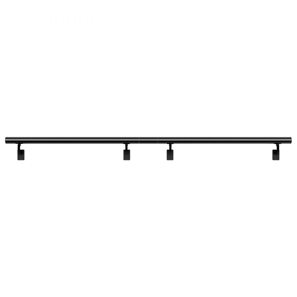 VEVOR Handrail Stair Railing, 12 ft, Wall Mount Handrails for Indoor Stairs, Thickened Aluminum Alloy Hand Rail with Installation Kit, 440 LBS Load Capacity Stairway Railing for Outdoor Stairs 
