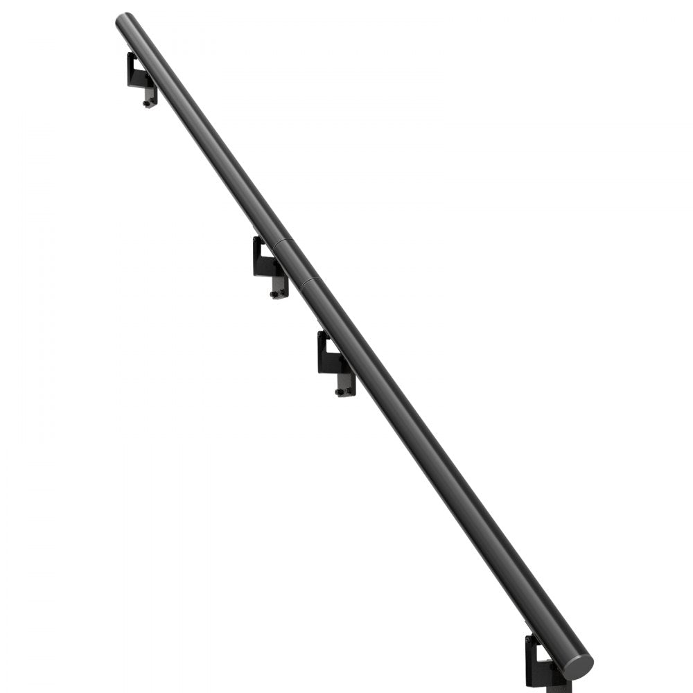 VEVOR Handrail Stair Railing, 7 ft, Wall Mount Handrails for Indoor Stairs, Thickened Aluminum Alloy Hand Rail with Installation Kit, 440 LBS Load Capacity Stairway Railing for Outdoor Stairs 
