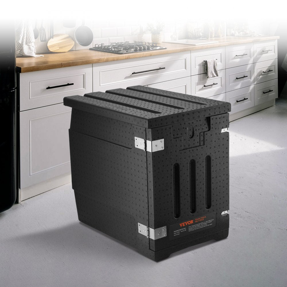 VEVOR Insulated Food Pan Carrier, 82 Qt Hot Box for Catering, LLDPE Food Box Carrier with Double Buckles, Front Loading Food Warmer for Restaurant, Canteen, etc. 
