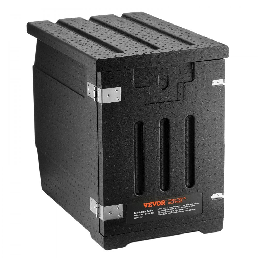 VEVOR Insulated Food Pan Carrier, 82 Qt Hot Box for Catering, LLDPE Food Box Carrier with Double Buckles, Front Loading Food Warmer for Restaurant, Canteen, etc. 