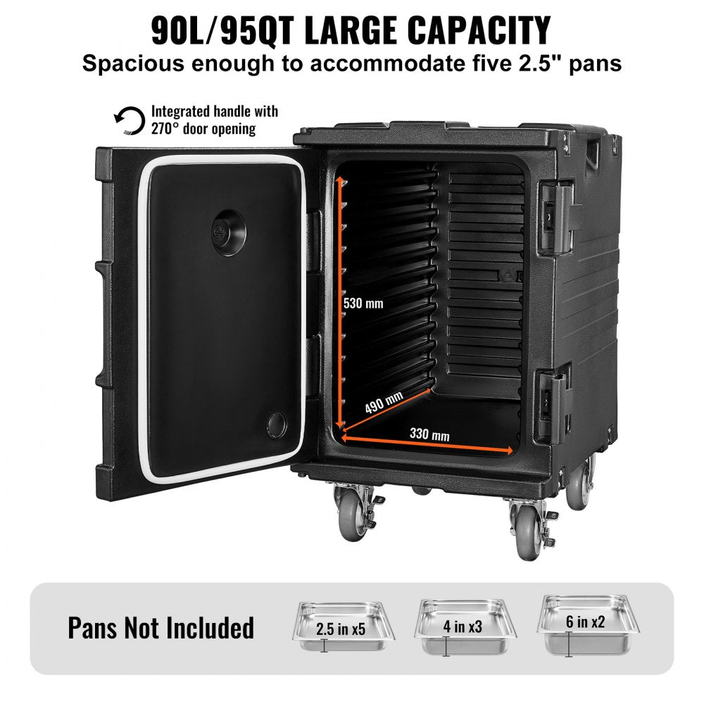 VEVOR Insulated Food Pan Carrier Stackable Catering Dishbox 90L Chafing Dish 