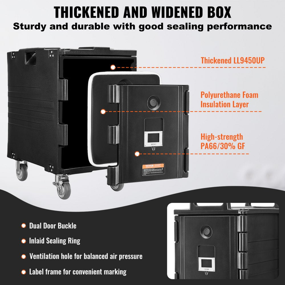 VEVOR Insulated Food Pan Carrier Stackable Catering Dishbox 90L Chafing Dish 