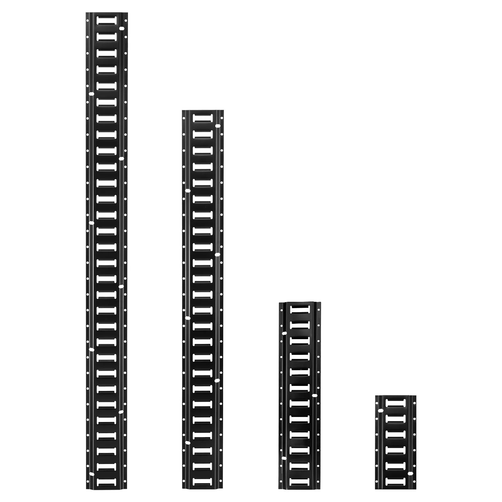 VEVOR E-Track Tie-Down Rail Kit, 8 Pack (5ft+4ft+2ft+1ft) E Track Rails, 36 Pcs Includes 2 Ratchet Straps & 8 O-Rings & 8 Tie-Offs with D-Ring & 2 Single Slots & 16 End Caps, Fit for Vans Trailers 