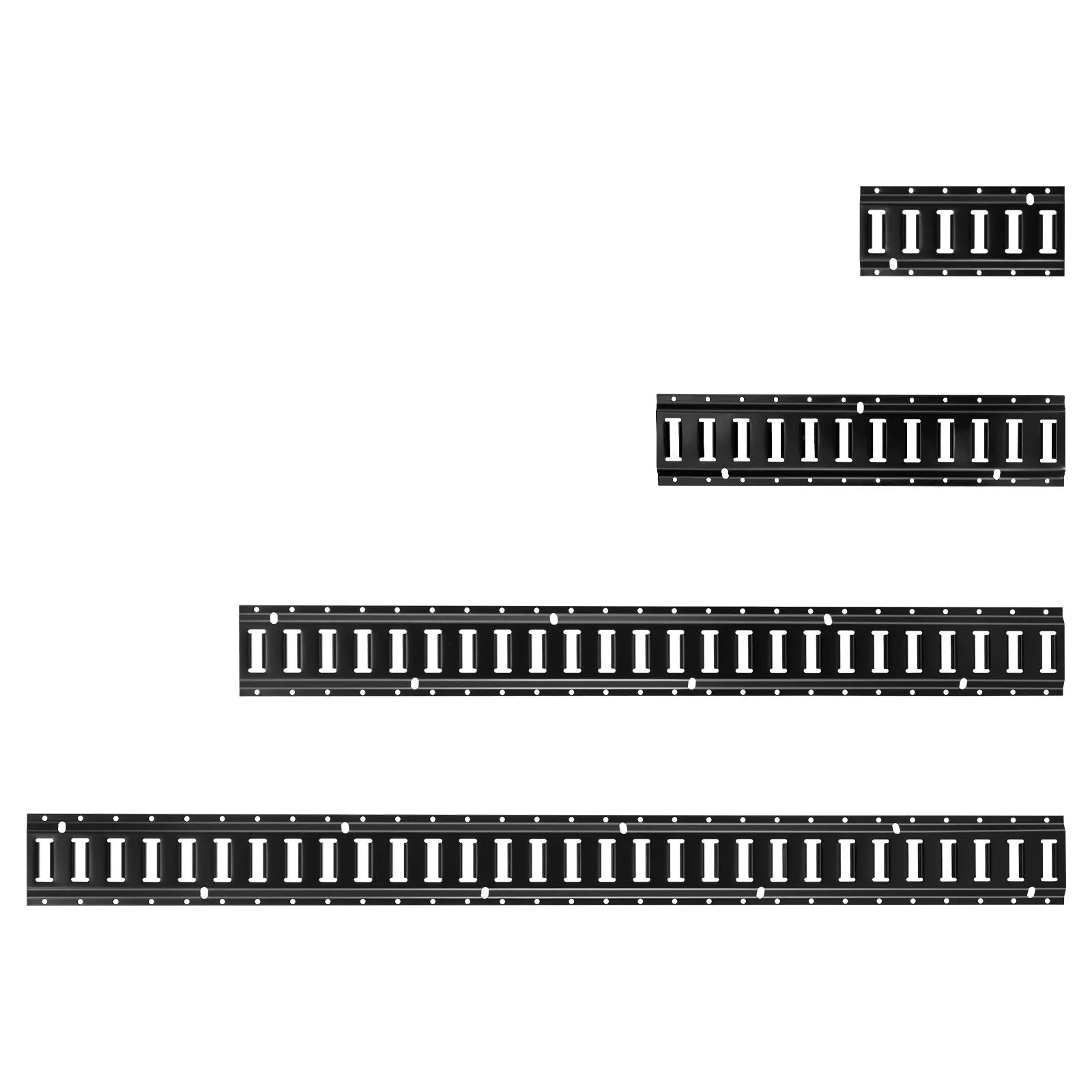 VEVOR E-Track Tie-Down Rail Kit, 8 Pack (5ft+4ft+2ft+1ft) E Track Rails, 36 Pcs Includes 2 Ratchet Straps & 8 O-Rings & 8 Tie-Offs with D-Ring & 2 Single Slots & 16 End Caps, Fit for Vans Trailers 