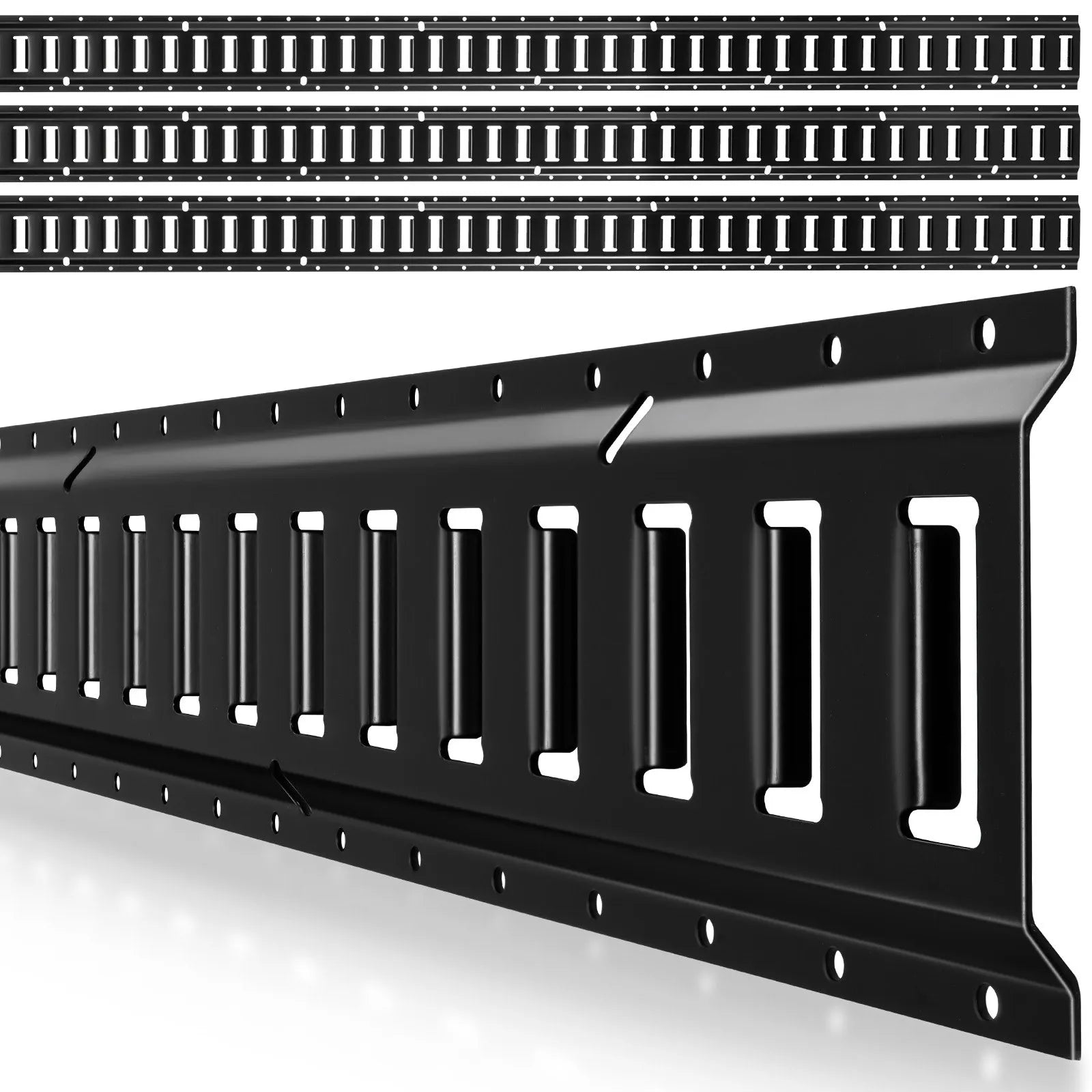 VEVOR E-Track Tie-Down Rails, 4 Pack, 7.7 ft E Track Rails Secures Cargo & Heavy Loads Up to 2,000 lbs, Trailer Tie-Down System Suitable for Garages, Vans, Motorcycle Tie Downs, ATV Mountings 
