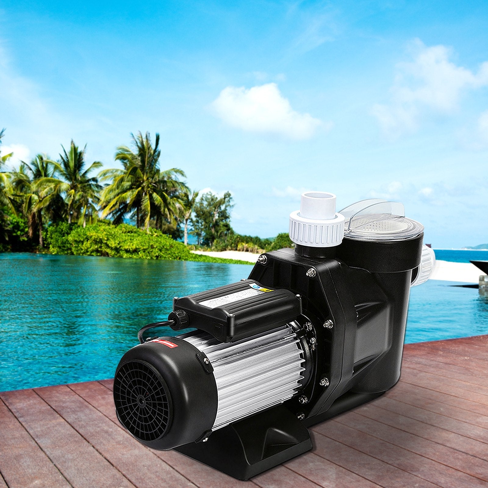 VEVOR Swimming Pool Filter Pump 2.5HP, Inground Swimming Pool Pump 1850W, Swimming Pool Pump 148GPM, Single Speed Filter for Spa Water Circulation Above Ground Apply Swimming Pool, Bathtub 