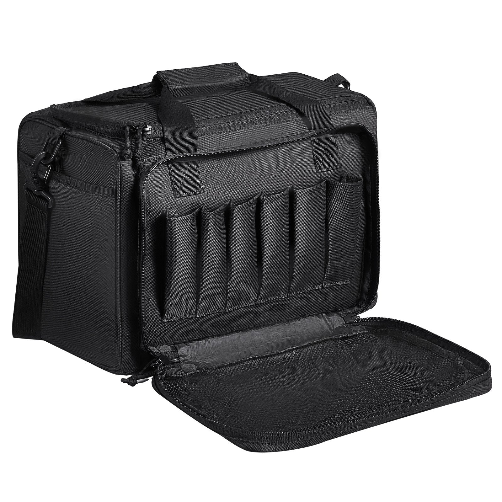 VEVOR Soft Pistol Case for 3 Pistols Handgun Bag Outdoor Hunting Shooting Black 