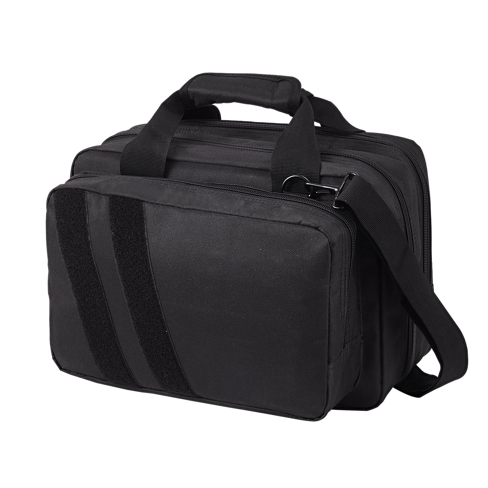 VEVOR Range Bag for 2 Pistols Tactical Gun Bag 2 Built-in Pistol Bags Black 