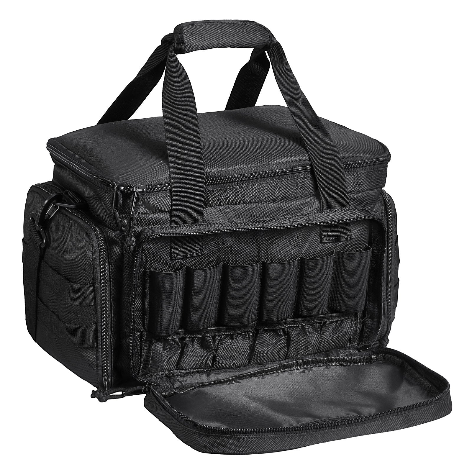 VEVOR Soft Pistol Case for 4 Pistols Handgun Bag Outdoor Hunting Shooting Black 