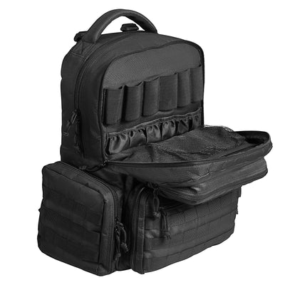 VEVOR Tactical Range Backpack for 6 Pistols Gun Backpack Black 