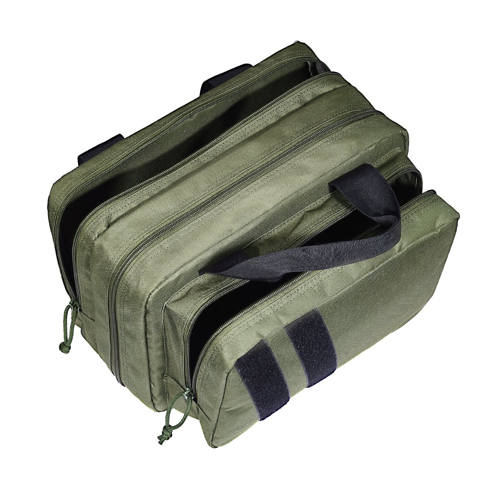 VEVOR Range Bag for 2 Pistols Tactical Gun Bag 2 Built-in Pistol Bags Green 