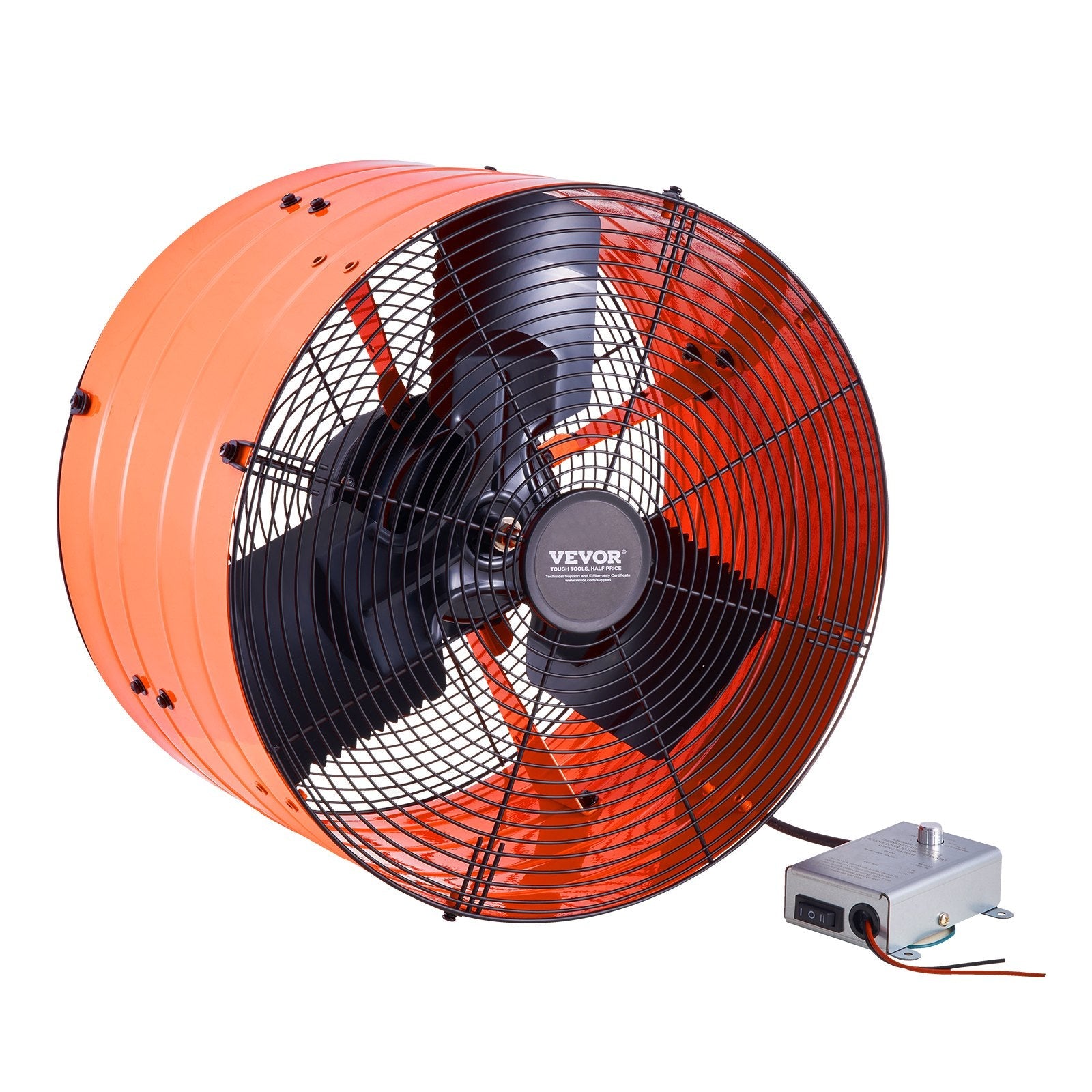 VEVOR 16" Gable Mount Fan 2940 CFM Attic Vent Fan with Adjustable Thermostat 