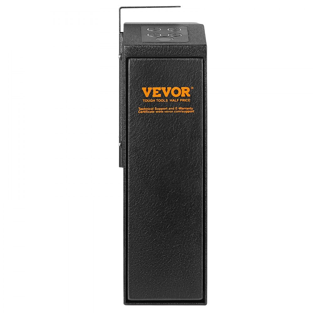 VEVOR Mounted Gun Safe for Pistols, Biometric Gun Safe with Three Quick Access Ways of Fingerprints, Passwords and Keys, Handgun Safe for 1 Pistol for Home, Bedside, Nightstand, Wall 