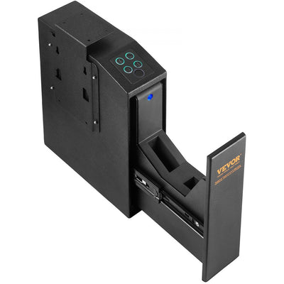 VEVOR Mounted Gun Safe for Pistols, Biometric Gun Safe with Three Quick Access Ways of Fingerprints, Passwords and Keys, Handgun Safe for 1 Pistol for Home, Bedside, Nightstand, Wall 