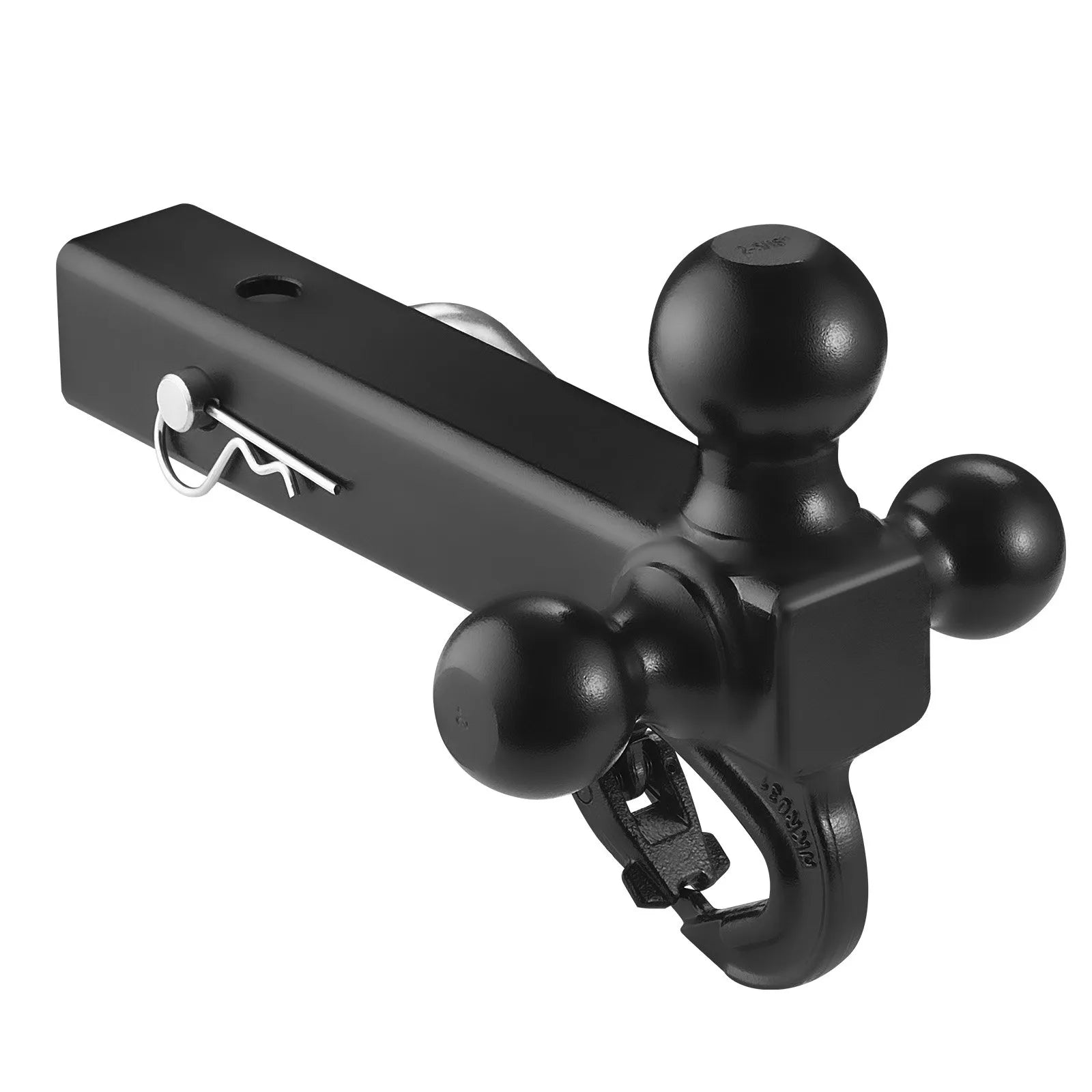 VEVOR Trailer Hitch 2" Receiver 1-7/8" & 2" & 2-5/16" Tri-Ball Hitch with Hook