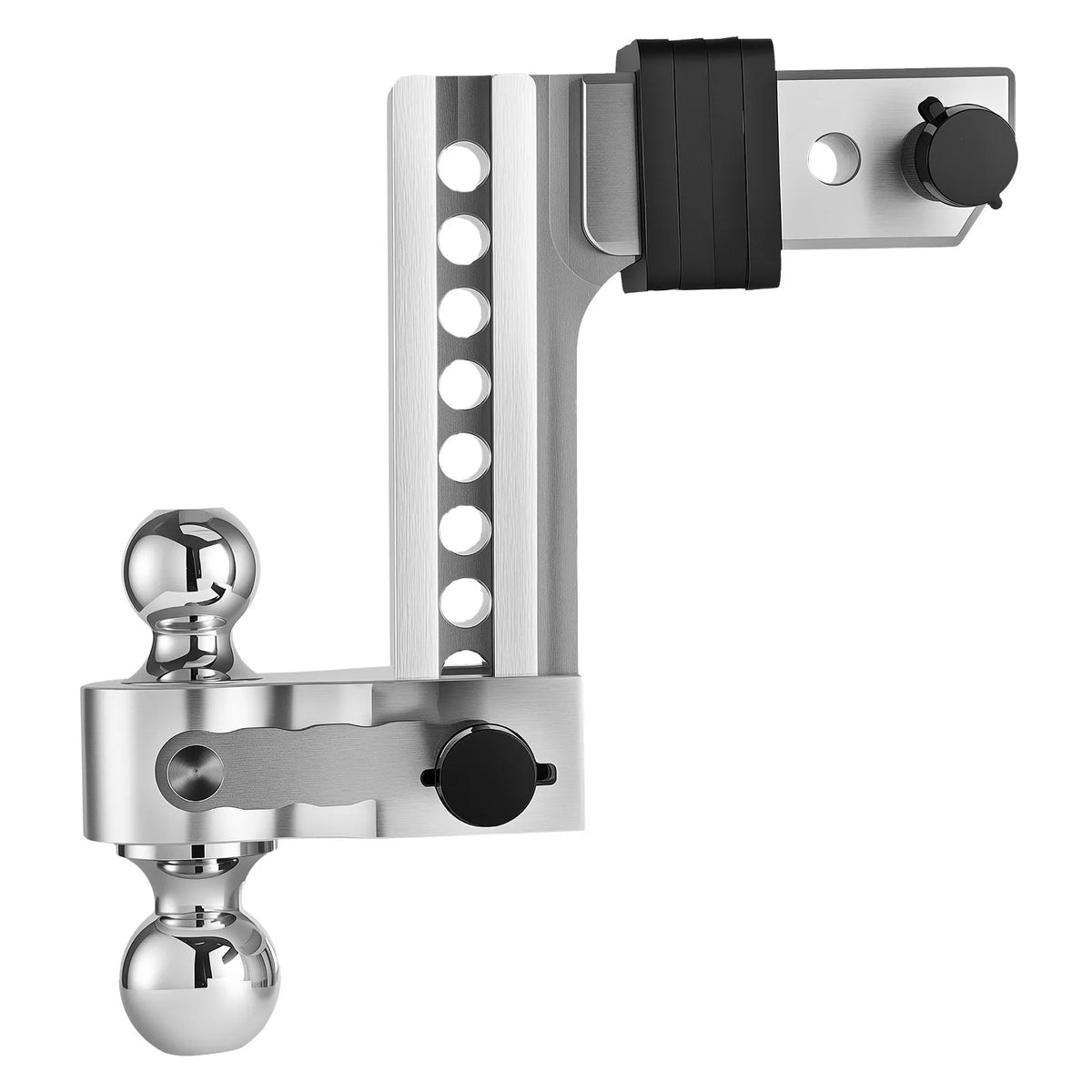 Adjustable Trailer Hitch with Triple Ball Mount – 8-Inch Drop/Rise, 2.5-Inch Receiver, 18,500 lb Towing Capacity
