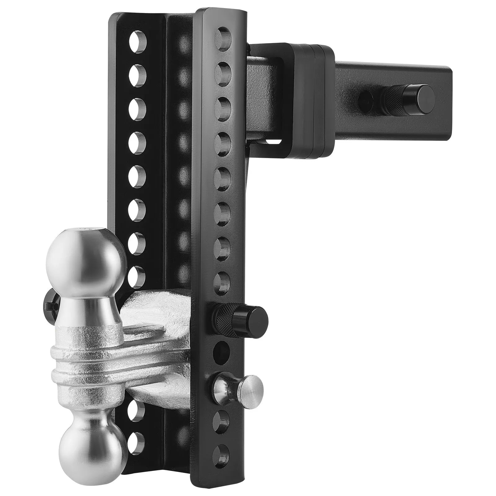 VEVOR Adjustable Trailer Hitch 2.5" Receiver 10" Drop Tri-Ball Hitch 22000 lbs