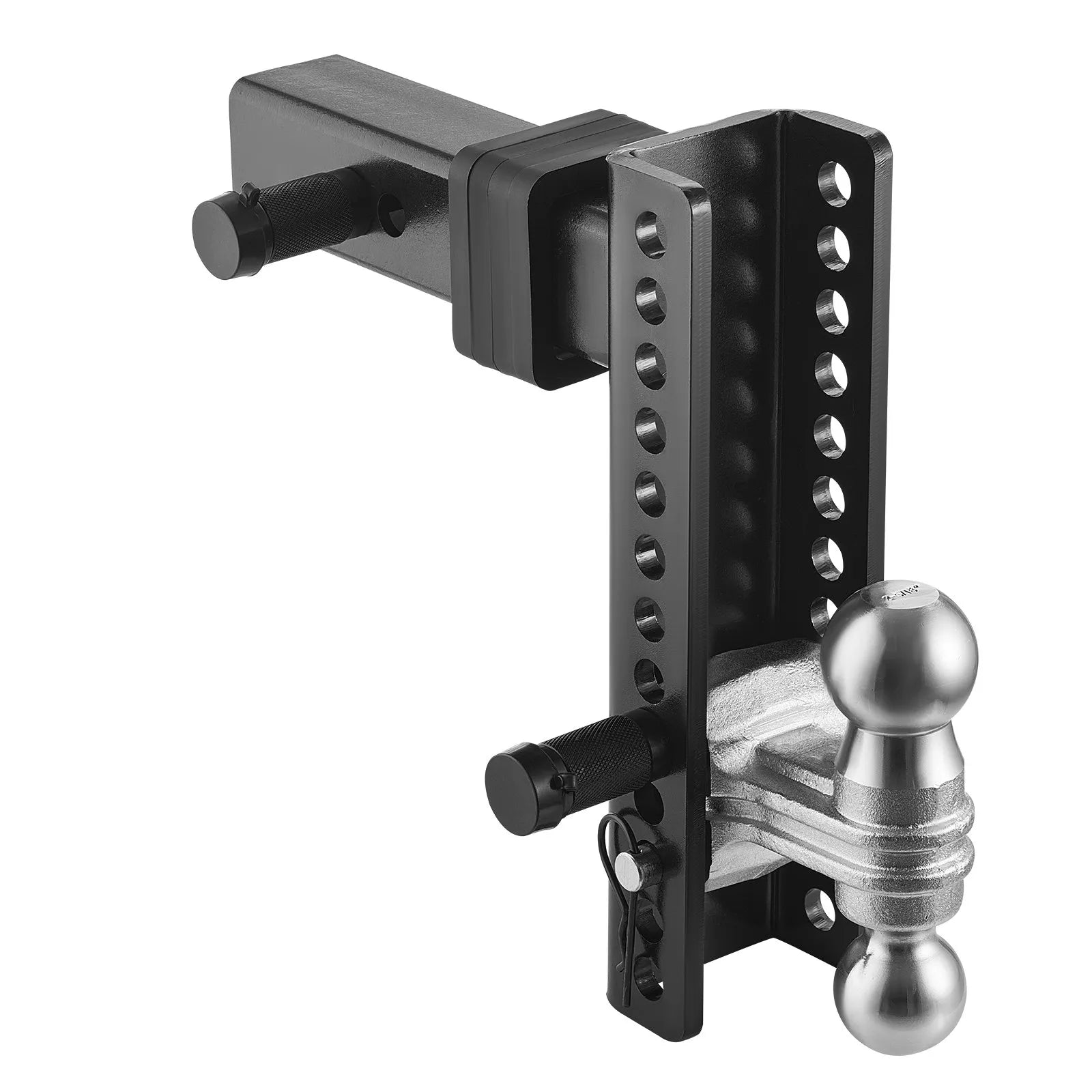 VEVOR Adjustable Trailer Hitch 2.5" Receiver 10" Drop Tri-Ball Hitch 22000 lbs