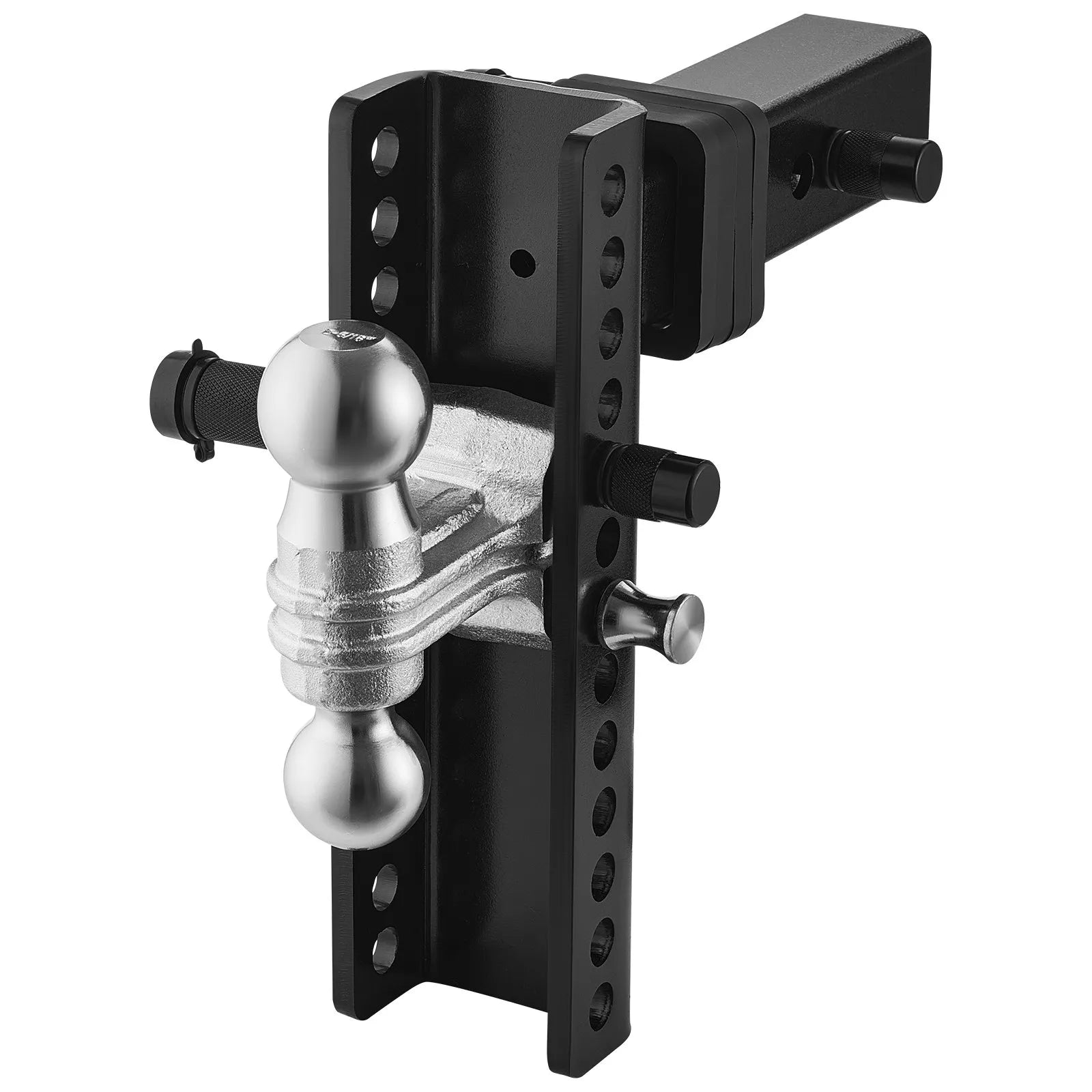 VEVOR Adjustable Trailer Hitch 2.5" Receiver 10" Drop Tri-Ball Hitch 22000 lbs