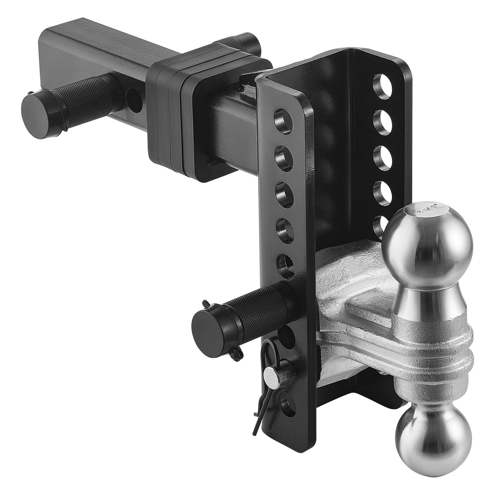 VEVOR Adjustable Trailer Hitch 2" Receiver 6" Drop Tri-Ball Hitch 21500 lbs 