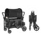 Wagon Stroller for 4 Kids Push Pull Quad Collapsible Stroller for Camping