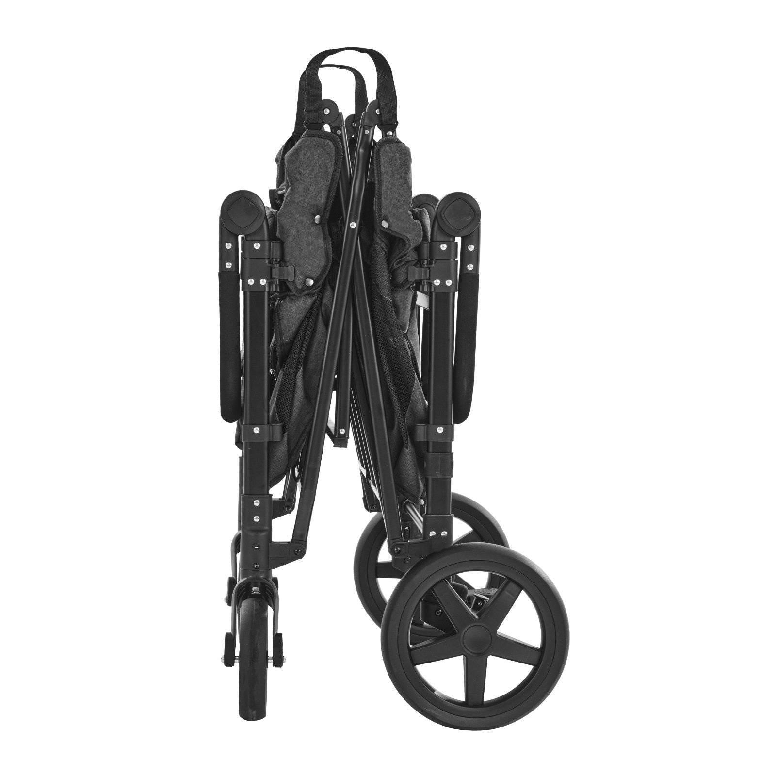 Wagon Stroller for 4 Kids Push Pull Quad Collapsible Stroller for Camping 