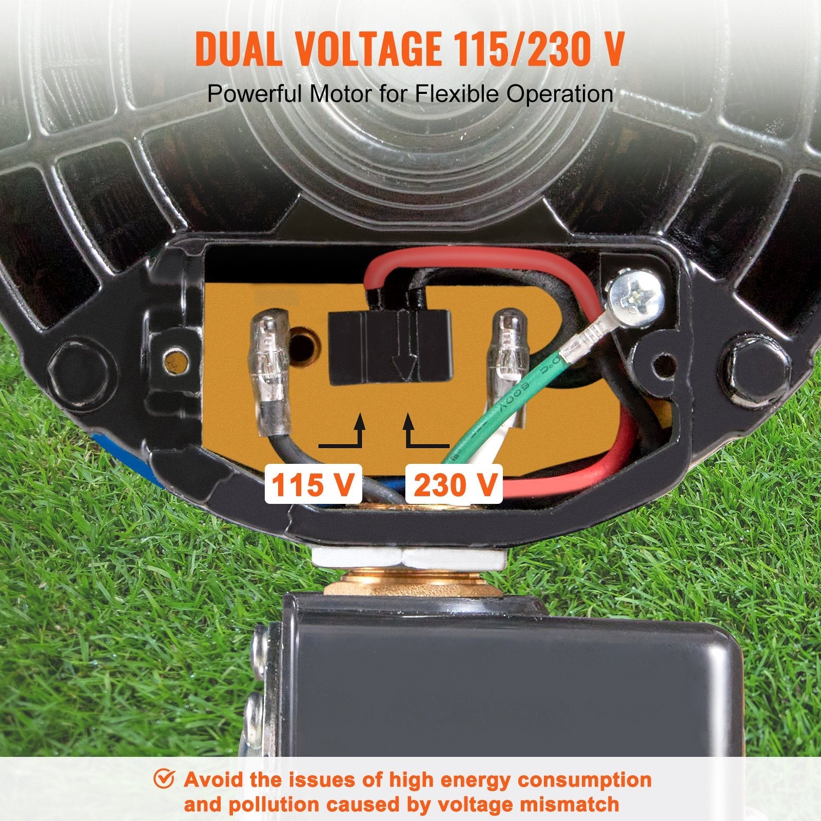 VEVOR 1.5 HP Cast Iron Sprinkler/Irrigation Pump, 115/230 Volt, 66 GPM 3450 RPM Shallow Well Jet Water Pump Booster, 1'' NPT Outlet 1-1/4'' NPT Inlet Lake Lawn Pump for Irrigation Sprinkler System 