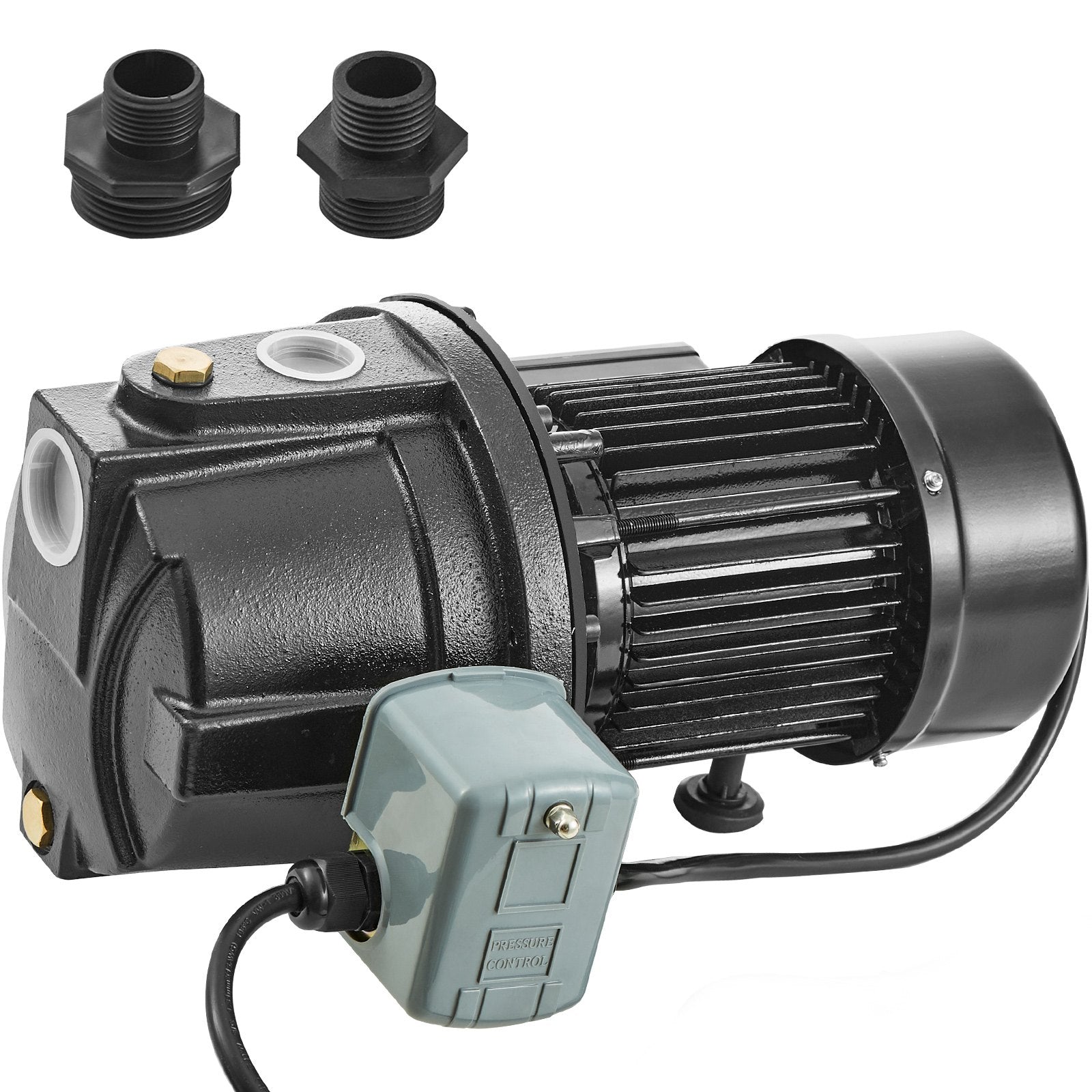 VEVOR 1HP Premium Cast Iron Shallow Well Jet Water Pump, 115 Volt, 17.6 GPM 164 FT Maximum Head Irrigation Water Pump, for Agricultural Garden Irrigation System High-Rise Water Supply Shower Booster 