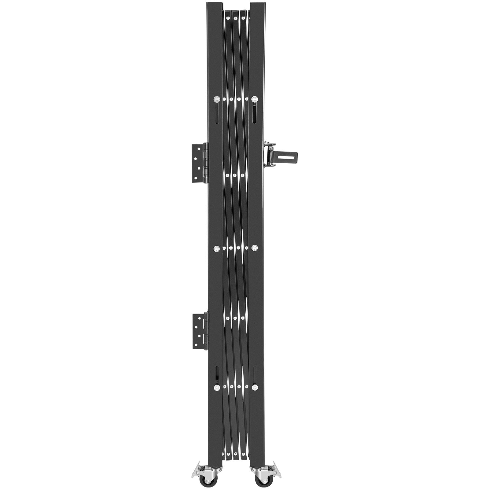 VEVOR Single Folding Security Gate, 48" W x 37" H Folding Door Gate, Steel Accordion Security Gate, Flexible Expanding Security Gate, 360° Rolling Barricade Gate, Scissor Gate or Door with Padlock 
