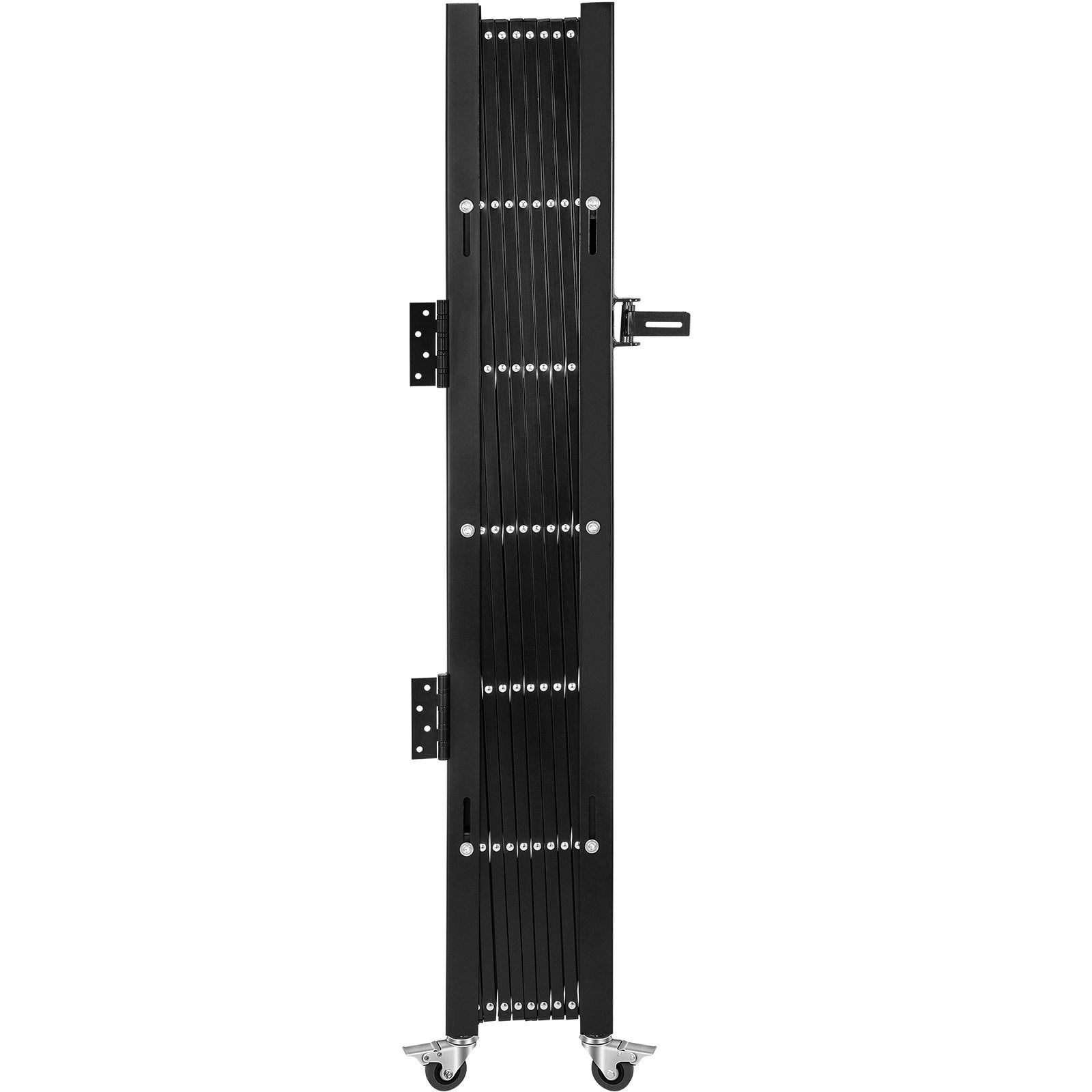 VEVOR Single Folding Security Gate, 7.1' H x 7.1' W?85 x 85 inch? Folding Door Gate, Steel Accordion Security Gate, Flexible Expanding Security Gate, 360° Rolling Barricade Gate, Scissor Gate/Door with Padlock 