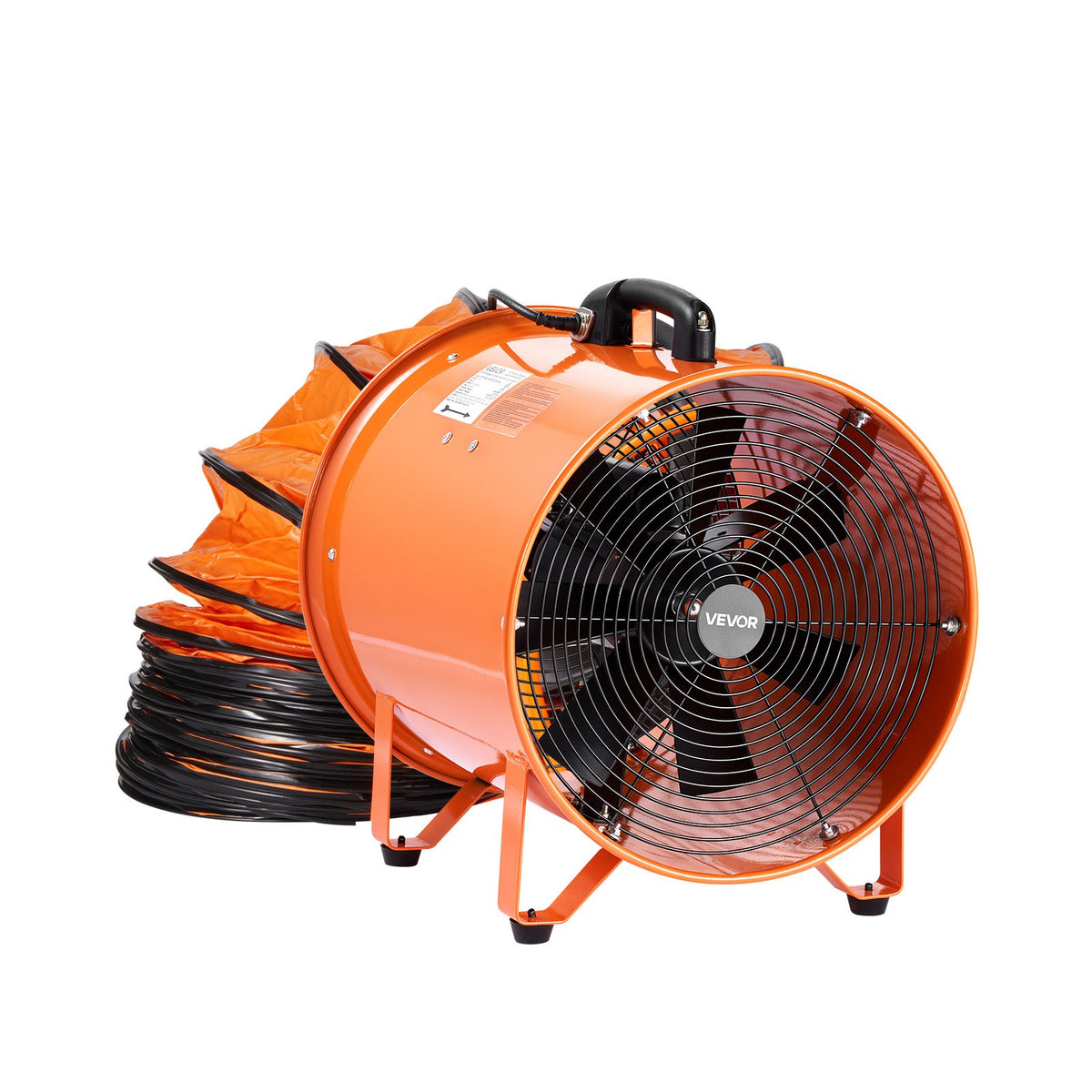 16-Inch Industrial Ventilation Fan with 33 ft Duct Hose, 1350W Portable Exhaust Blower, 5175 CFM