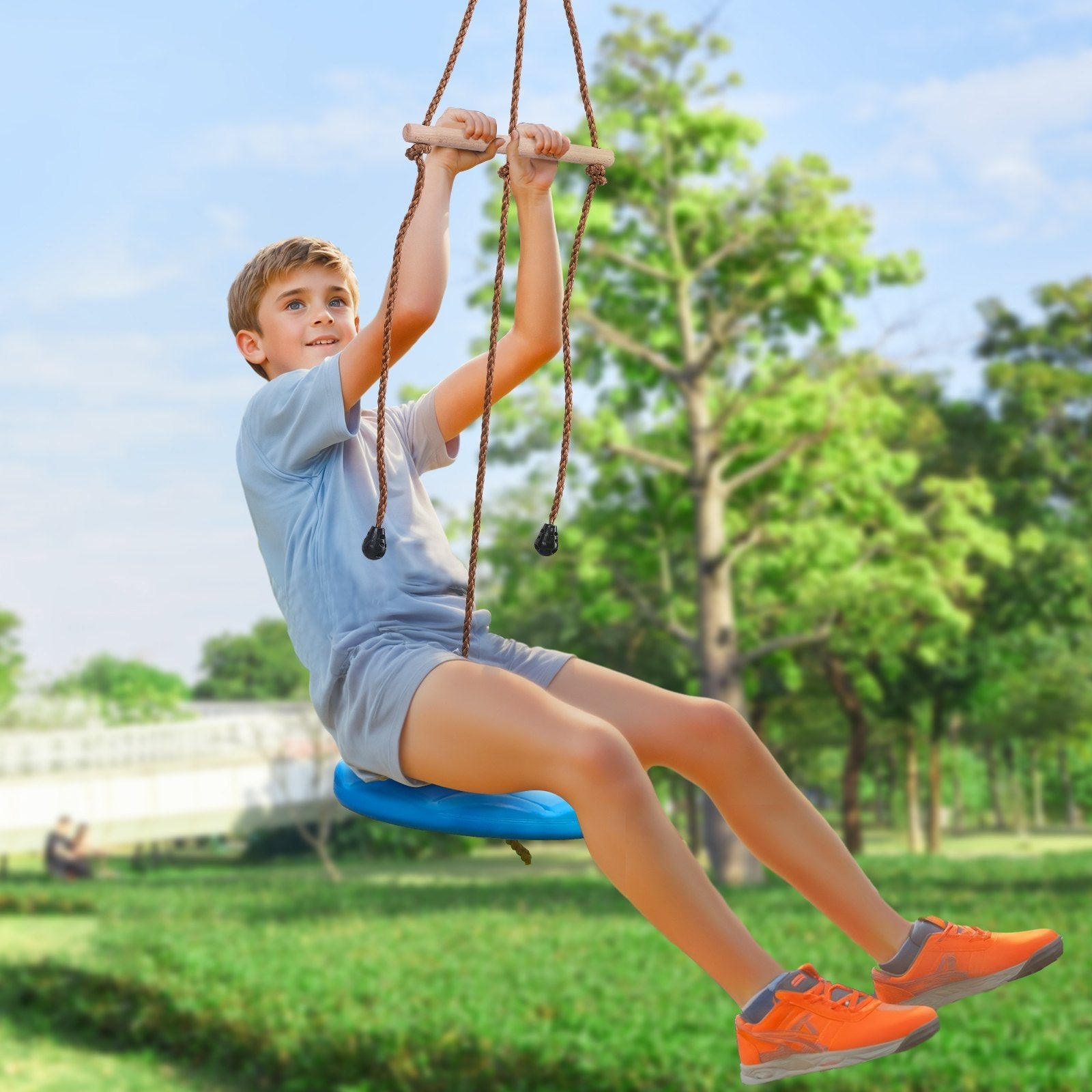 VEVOR Zipline Kit for Kids and Adult, 52 ft Zip Line Kits Up to 500 lb, Backyard Outdoor Quick Setup Zipline, Playground Entertainment with Zipline, Nylon Safety Harness, Seat, and Handlebar 