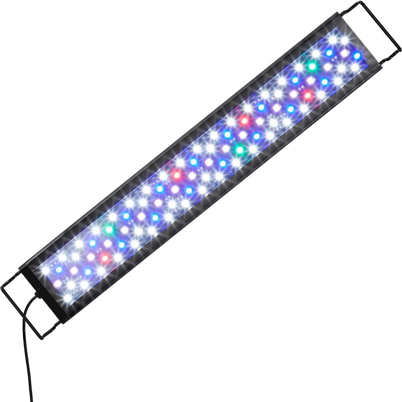 VEVOR Aquarium Light, 18W Full Spectrum Fish Tank Light with 24/7 Natural Mode, Adjustable Timer & 5-Level Brightness, with Aluminum Alloy Shell Extendable Brackets for 18"-24" Freshwater Planted Tank 