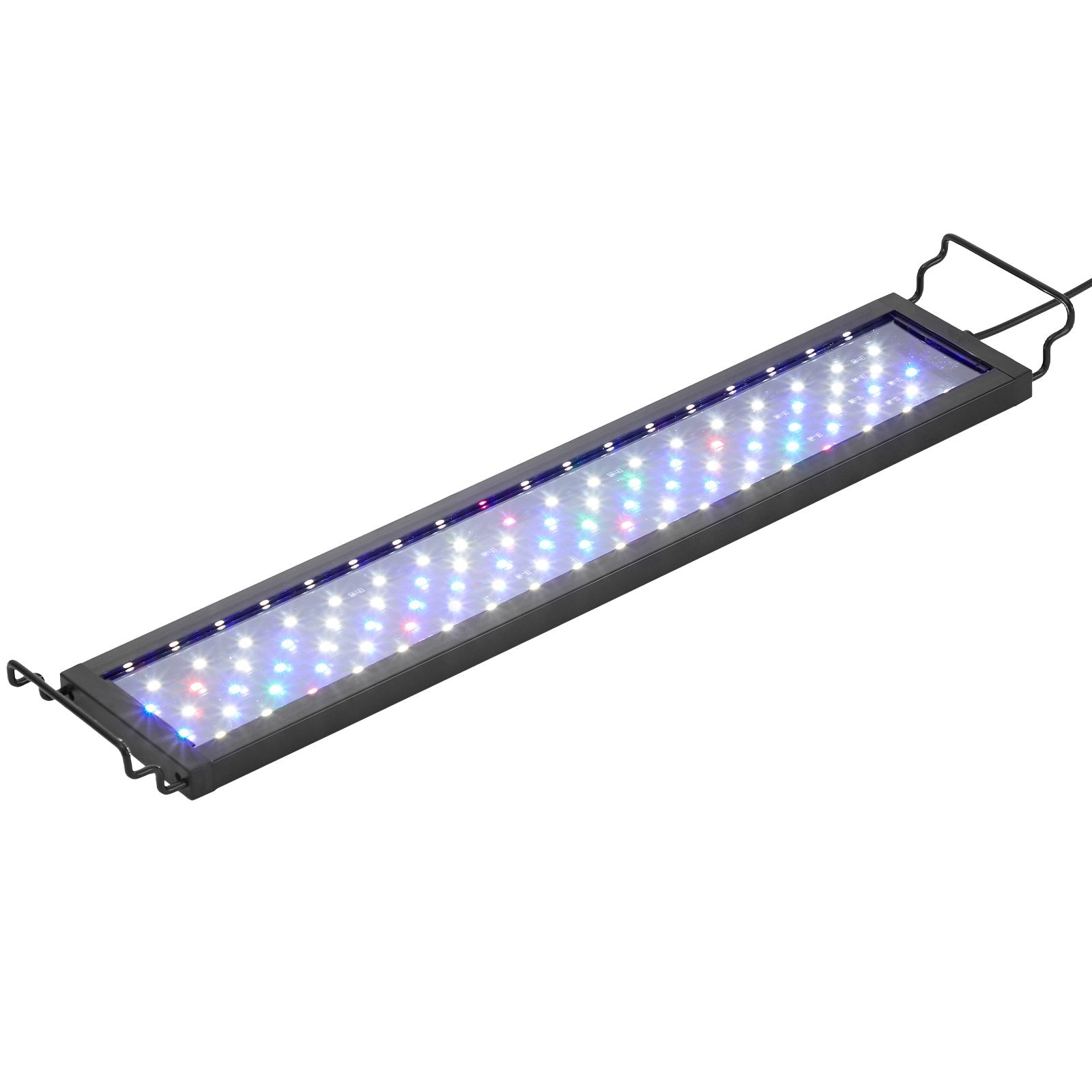 VEVOR Aquarium Light, 14W Full Spectrum Fish Tank Light with 5 Levels Adjustable Brightness, Adjustable Timer and Power-Off Memory, with ABS Shell Extendable Brackets for 18"-24" Freshwater Fish Tank 