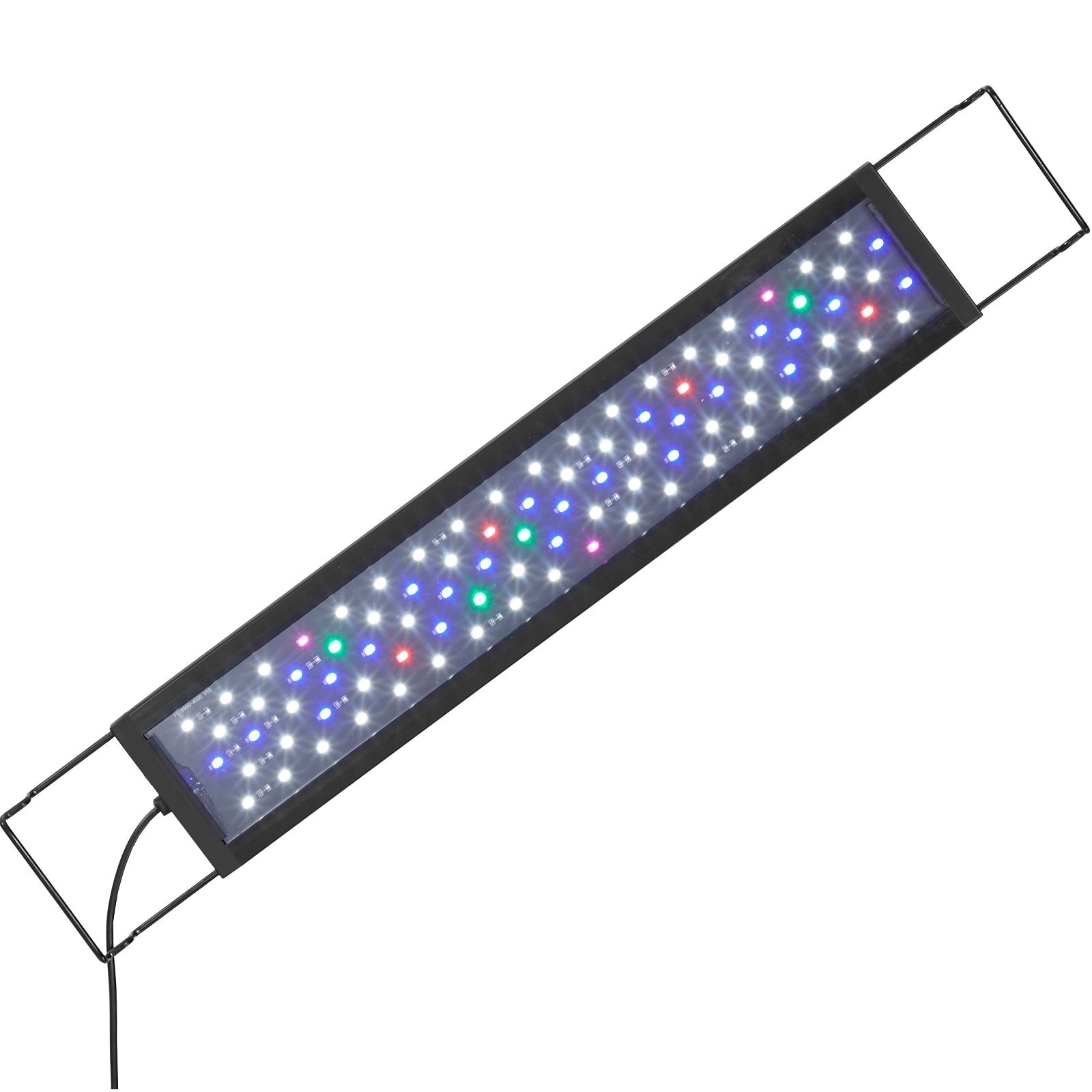 VEVOR Aquarium Light, 14W Full Spectrum Fish Tank Light with 5 Levels Adjustable Brightness, Adjustable Timer and Power-Off Memory, with ABS Shell Extendable Brackets for 18"-24" Freshwater Fish Tank 