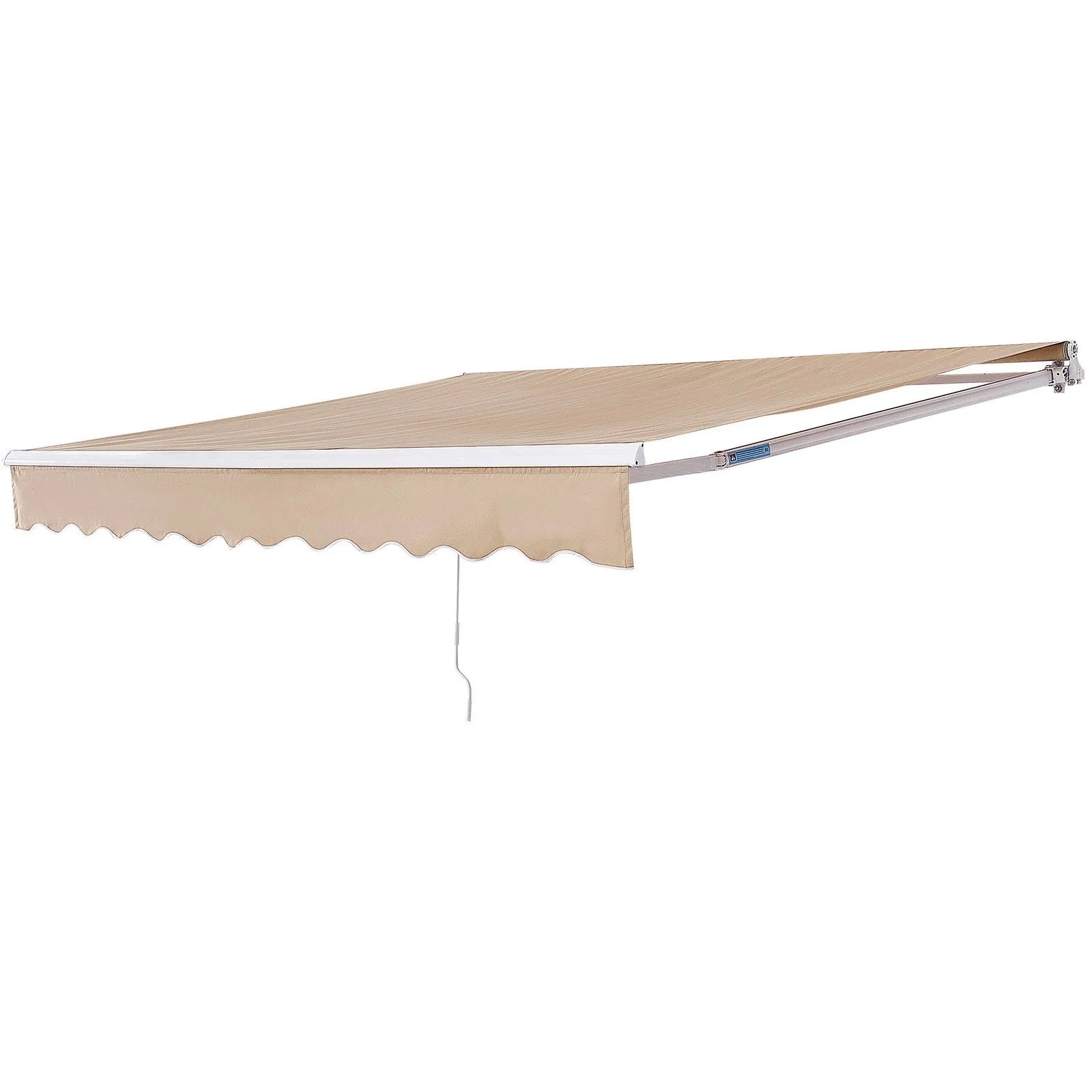 VEVOR Manual Retractable Awning, 13 x 8 ft Outdoor Patio Awning Retractable Sun Shade, Water-Resistant Polyester Patio Door Window Awning Sunshade Shelter with Crank Handle for Backyard, Balcony