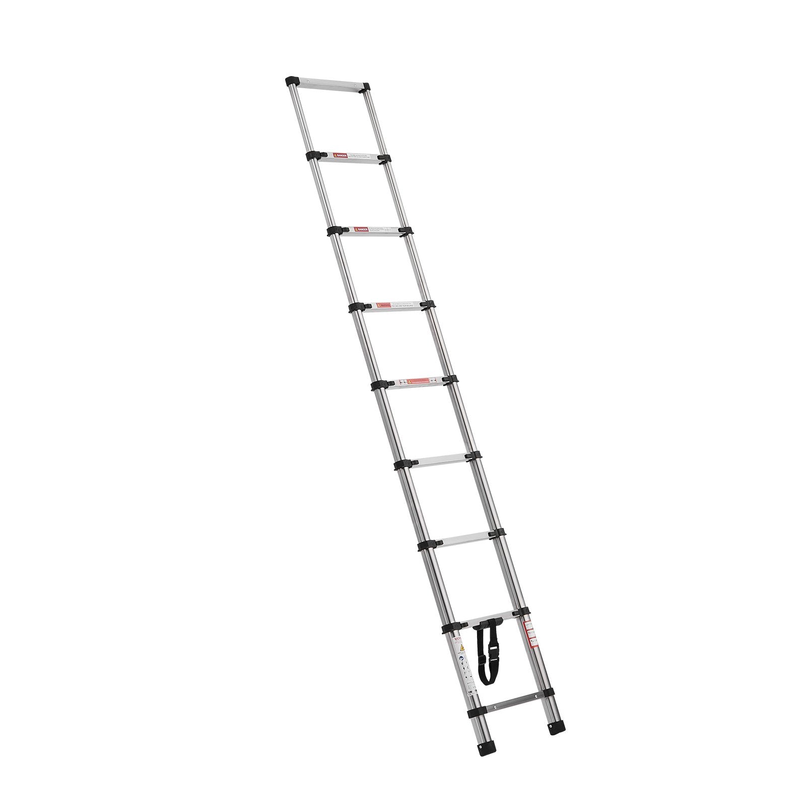 VEVOR Telescoping Ladder Stainless Steel Extension Step 8.5ft Portable Ladders 