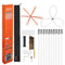33ft Chimney Sweep Kit with Dual Brush Heads, Flexible Fireplace Chimney Cleaning Brush Tool with Rods & Safety Goggles