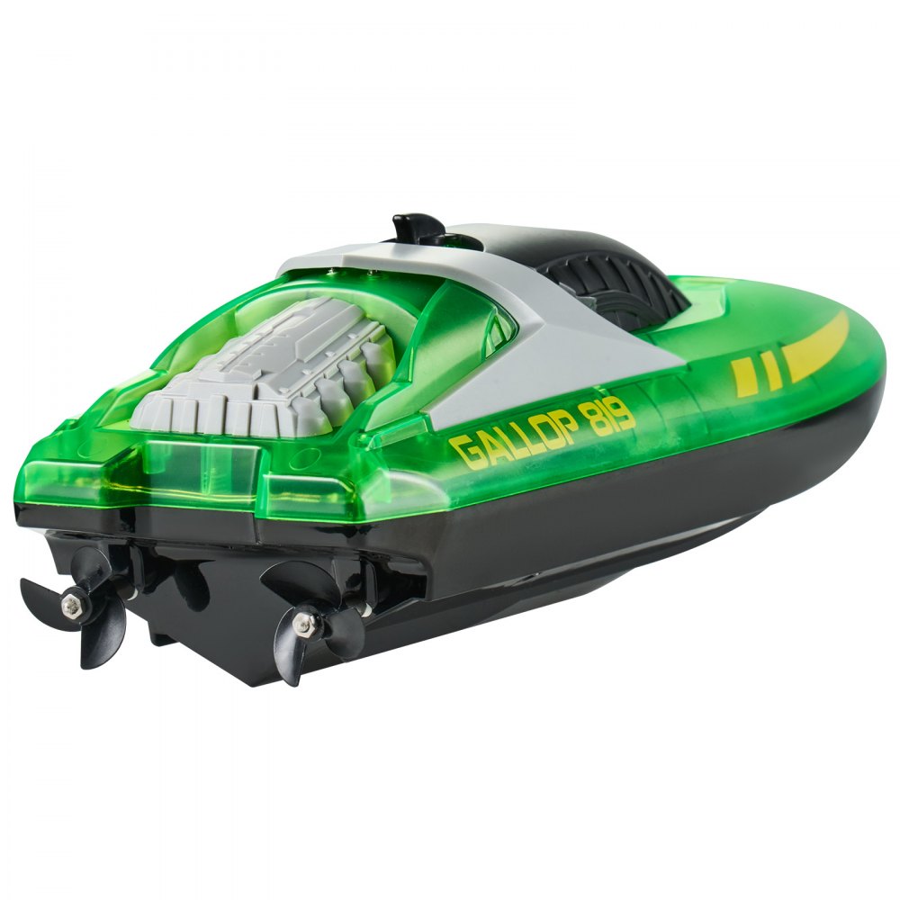 VEVOR RC Boat 2.4 GHz Remote Control Racing Boat 12 km/h Kids Adults Gift Green 